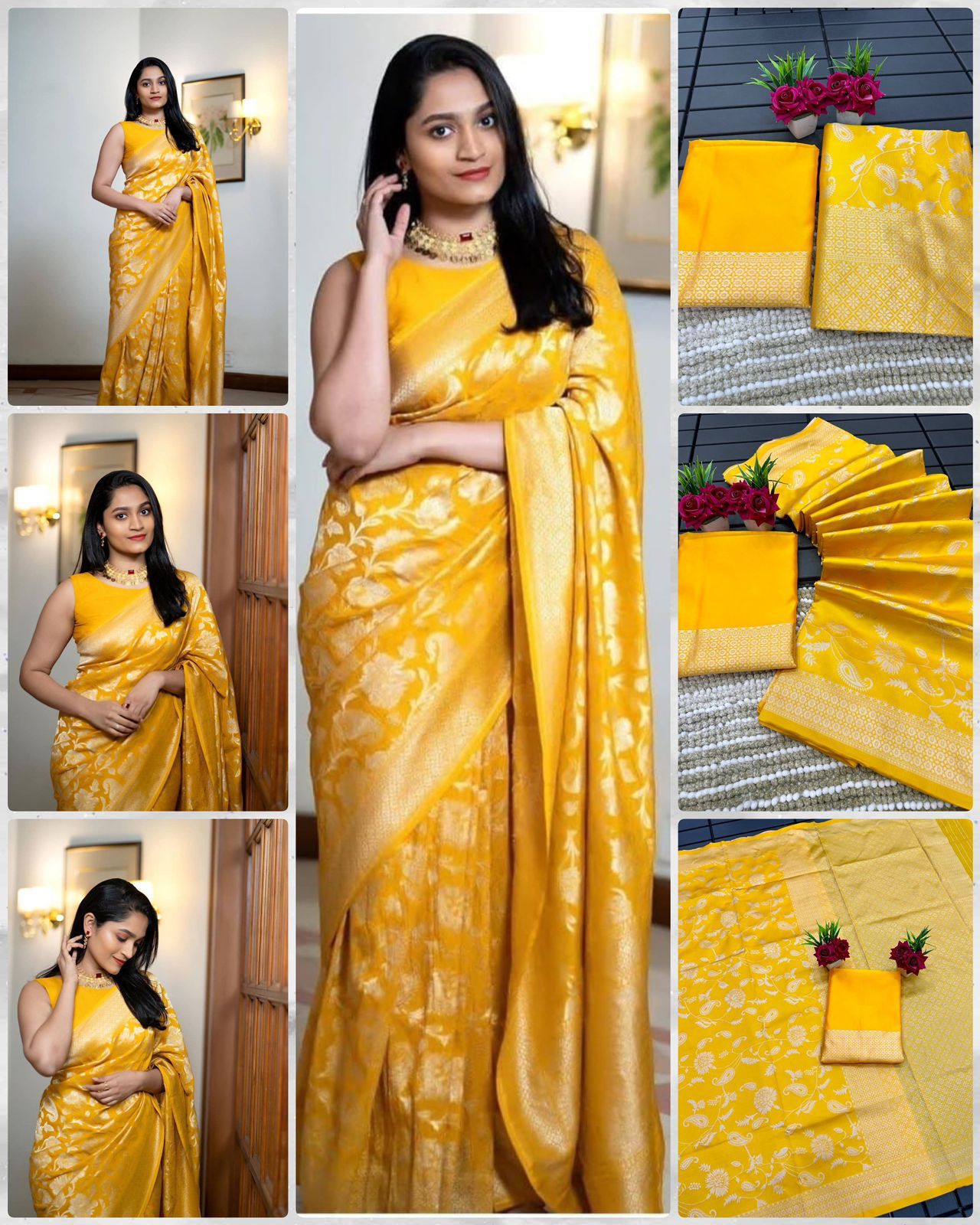 Gold Bim By Aab Soft Lichi Silk Wedding Wear Saree Wholesalers In Delhi